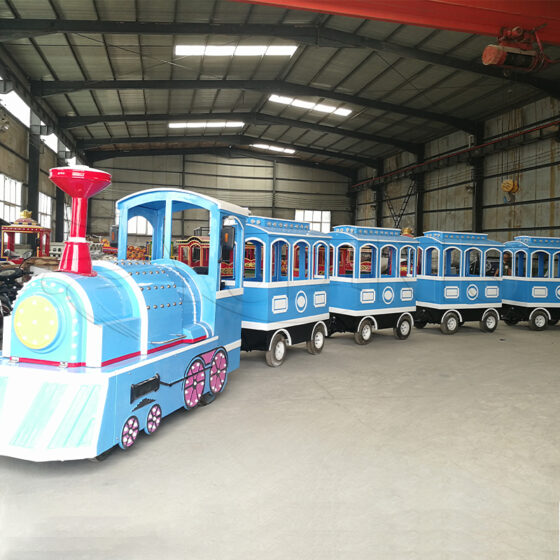 Blue Trackless Train For Kids