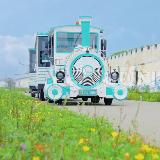 Green Sightseeing Trackless Train