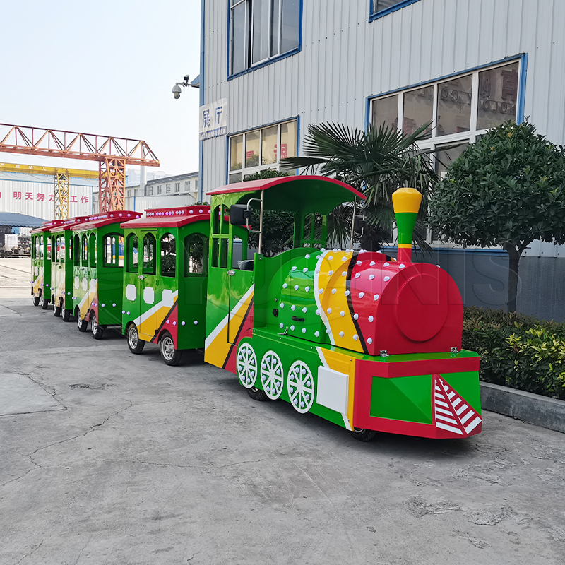 Green Trackless Train