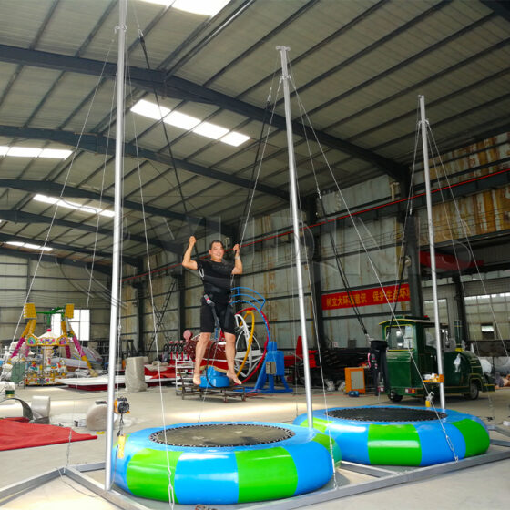 Inflatable 2-person Trampoline Bungee