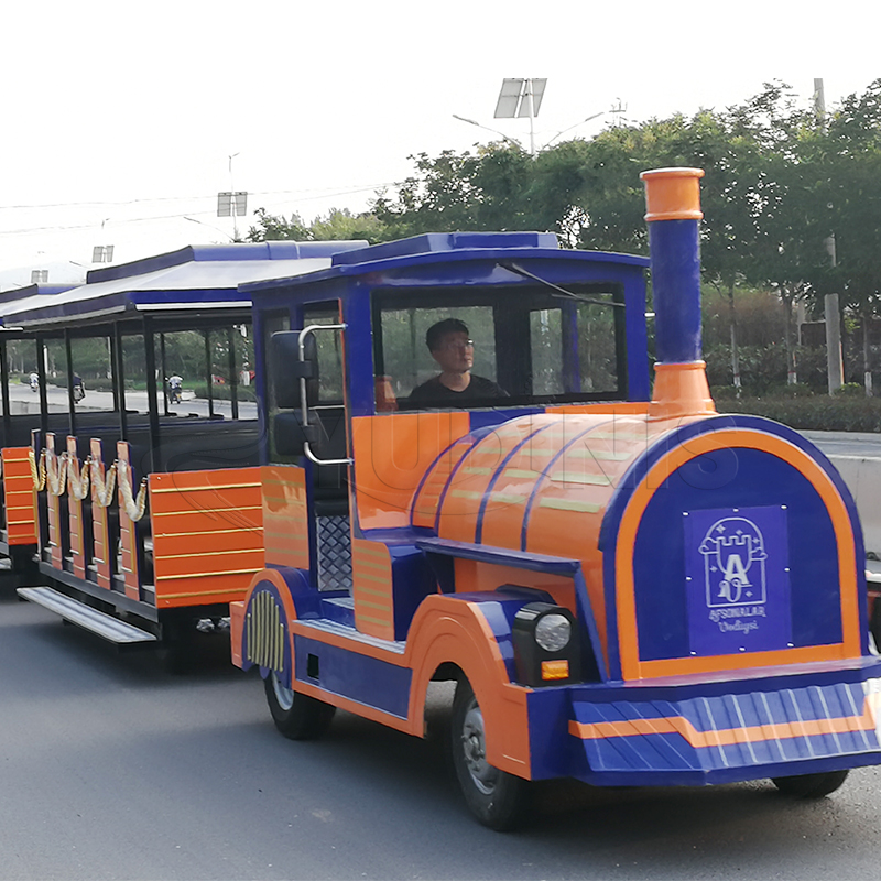 Tourist Orange Trackless Train